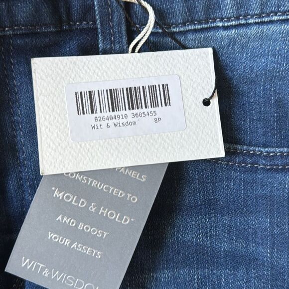 WIT& WISDOM Sawyer Ab-Solution‎ Straight Leg Jeans Size 8P NWT - Picture 7 of 8